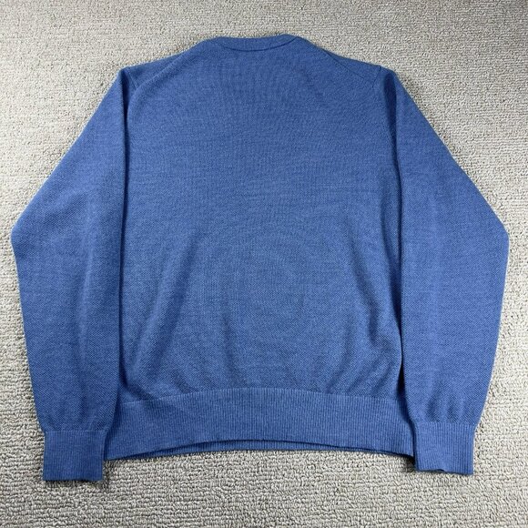 Jim Nantz Vineyard Vines Merino Wool V-Neck Sweater Blue Men’s Size Medium - Picture 7 of 8